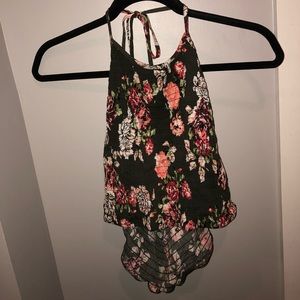 Floral halter/ crop top